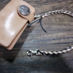 42cmレザーチェーン付■Middle Leather Wallet