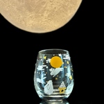満ちた月とうさぎの秋夜グラス〜新作〜