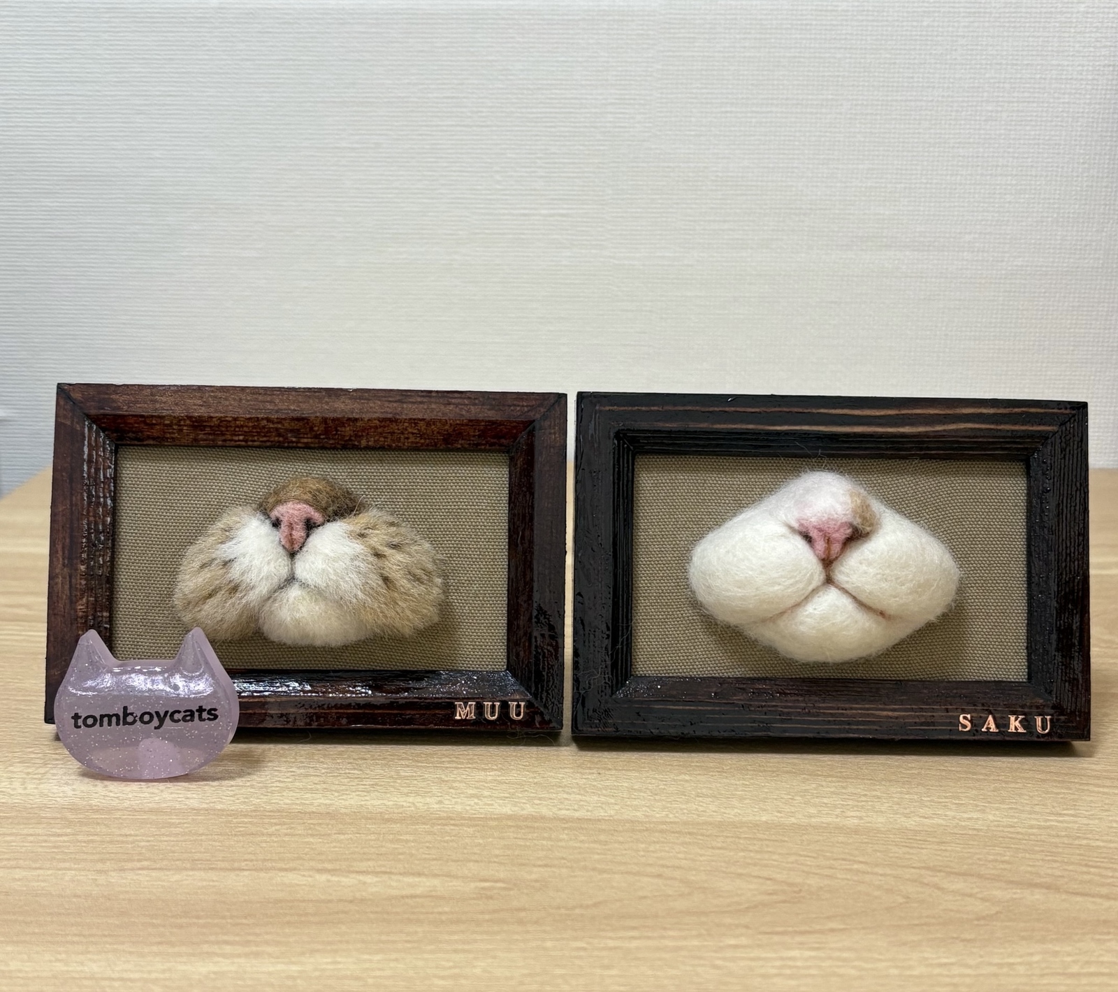 うちの子額縁 羊毛フェルト 猫 オーダーメイド - tomboycats