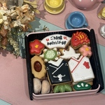 結婚祝いや記念日、内祝いに＊和装ウェディング＊アイシングクッキー缶