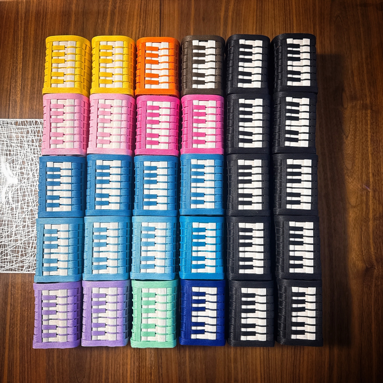 エコクラフト　蓋付きケース　６点セット エコクラフト「ごみ箱」✨プラカップ付き(丸 こげ茶) クラフト