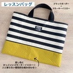 レッスンバッグ スカイブルーボーダー 
