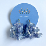 ビーズアクセサリー❥FULL FLOWER〘フルフラワー〙ピンク　ピアス/イヤリング