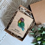 ルリコシボタンインコ（2）　ピンバッジ（ピンズ）ブローチ
