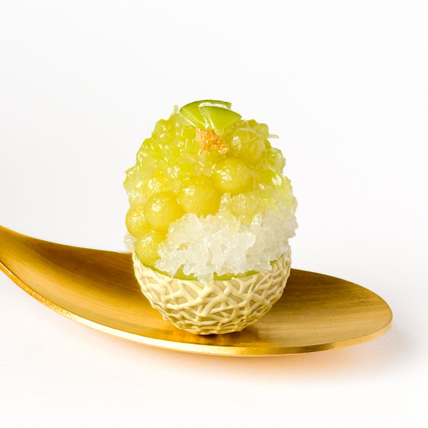 SALE 】 手のひらサイズ ミニチュア 丸ごと メロンかき氷＆メロン