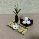 ちりめん細工・お月見だんごとうさぎ(2)