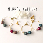 選べる♡マットパールのフープピアス/イヤリング