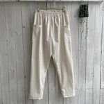 大きめサイズ☆コットンリネンストレッチの楽ちんパンツ