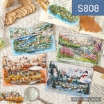 S808★season market era★PET素材シール4種類セット