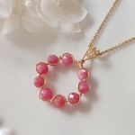 心安らぐピンクの輝き🌸ロードナイトのペンダントトップ