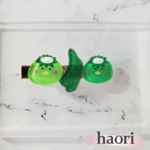 サイズ大　かっぱちゃんときゅうりのヘアクリップ　プラバン