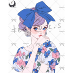 【Q106】teatea.オリジナル 人物ステッカー