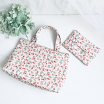 【本日のお買い得♪】＊   リバティ　Cherry Drop（ラミネート）　ミニバッグ&ティッシュポーチ　＊