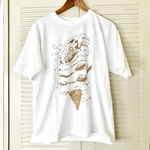 ごきげんラッコソフトクリームサーフィンTシャツ