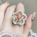 〜小さな花壇 "キラキラ♡フラワー"リング