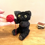 おめめがキュルン♪な黒猫　ぬいねこ