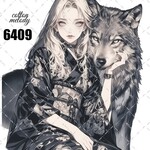 original sticker « no.6409 »     //     人物ステッカー オリジナルステッカー オリジナル人物ステッカー ステッカー cotton melody 