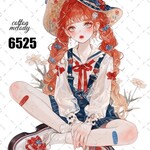 original sticker « no.6525 »     //     人物ステッカー オリジナルステッカー オリジナル人物ステッカー ステッカー cotton melody 