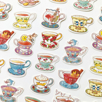Teacupフレークシール｜ティーカップ【36枚入】