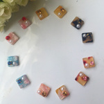 ☆べっ甲のシンプルイヤリング ビジュー付き♡