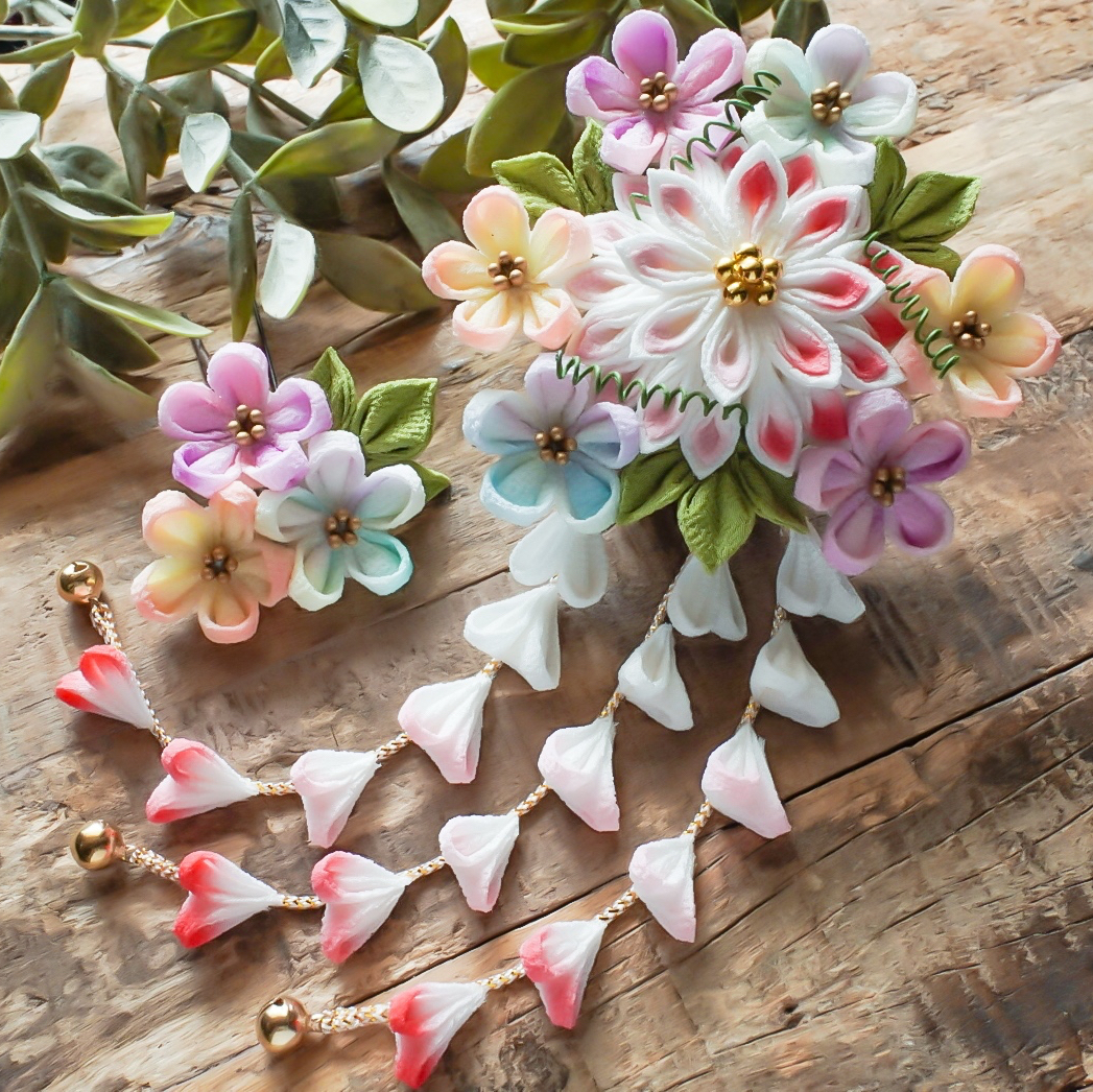 つまみ細工　春爛漫　豪華　枝垂れ桜　華やかな春を╰(*´︶`*)╯♡ 楽天市場】つまみ細工 桜の通販