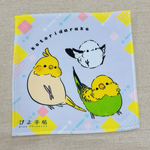 ミニハンドタオル　ことりだらけ