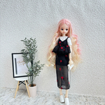 再販なし　ハート刺繍　シアー　スカート　ピュアニーモ　リカちゃん　　ドール　ワンピース