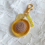《SALE価格 ¥1600→¥1400》【夏季限定】小さな麦わら帽子のキーホルダー　ひまわり　ぬい用帽子にも可