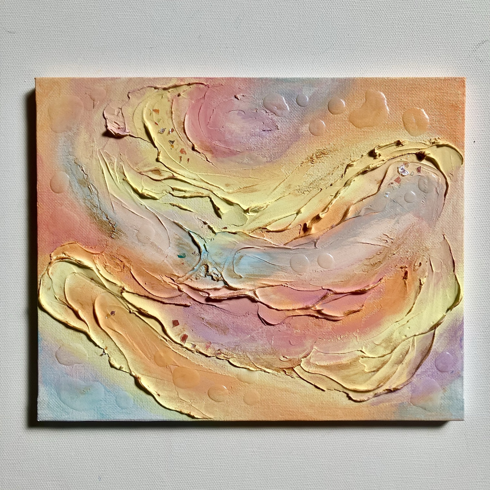 sunrise＊絵画 風景画 アクリル画 海 空 テクスチャーアート