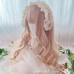 ♡再販×3♡イヤーマフ風お花のふんわりフリルヘッドドレス　耳あて　バブーシュカ　ボンネット　かぎ針編み