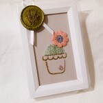 【〜littlehand〜】サボテン刺繍の額絵