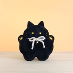 ぷくぷくネコのぬいぐるみ✧黒猫 ねこ