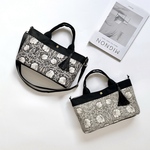 【新作】ウィリアム・モリス生地と倉敷帆布の2wayオーバルトートバッグ【選べる2カラー】ストラップ＆タッセル付