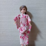 【NEW】リカちゃん浴衣セット　白地にさくら