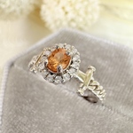 【希少】*s925スペサルティンガーネットオーバルリング242