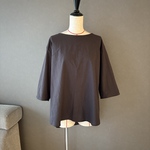 オーダー様専用【トープ】コットンリネンで作ったタックプルオーバー　ロングTシャツ代わりにも　