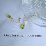 royal-moon様専用ページ　８月誕生石ペリドットとアンデシンラブラドライトの揺れるロングピアス