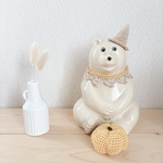 しろくま貯金箱　ハロウィン＊ベージュセット