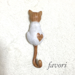 【オーダー様用】猫フック*白茶 ハート