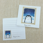 メモ帳　ペンギンタイム　窓
