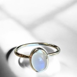 【サイズオーダー制】ハンドメイド　ロイヤルブルームーンストーンリング　シルバー950　Charch jewelry 