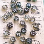 【10コセット】#czech beads#チェコビーズ6petals flower8㍉  grayish luster mixassort