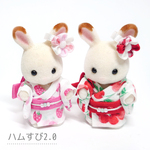 【みっふぃー。様専用】☆花柄☆　ゆかた姿　シルバニアファミリー　赤ちゃん用