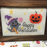 クロスステッチ完成品ハロウィンver