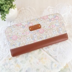  Doraラミネート長財布ミストピンク