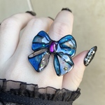 〜夢ガラス🌃大きな夜空リボン💫リング〜