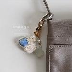 hug♡いぬキーホルダー：たれ耳ベージュわんこ