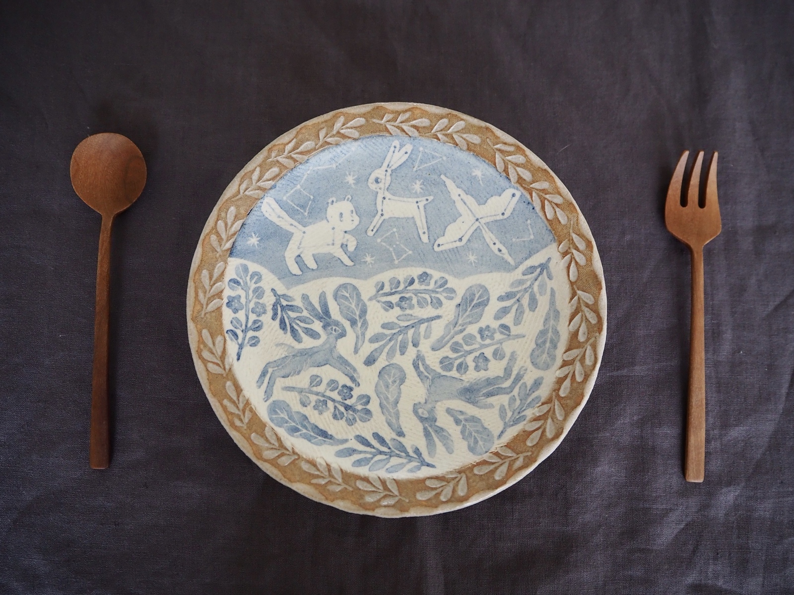 パスタ皿　『あのほし　なんのほし』