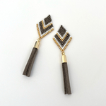 ビーズ タッセル ピアス/イヤリング【Gureju】