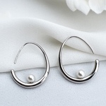 雫フック　シンプルパールピアス